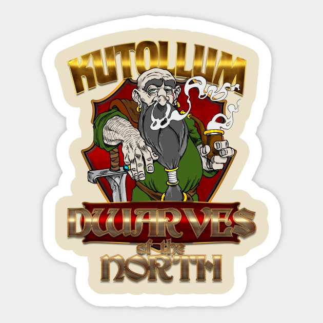 Kutollum, Dwarves of the North Sticker by WantedHero.com